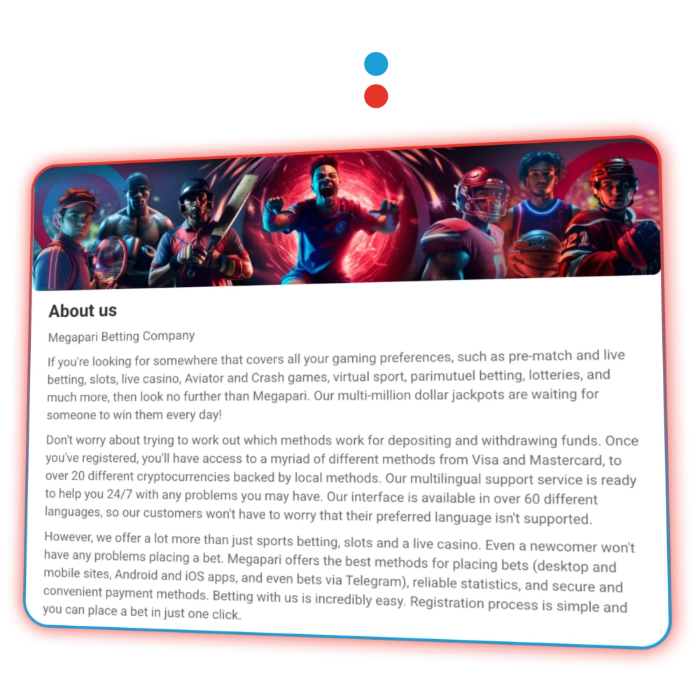 Discover everything about MegaPari and start winning.