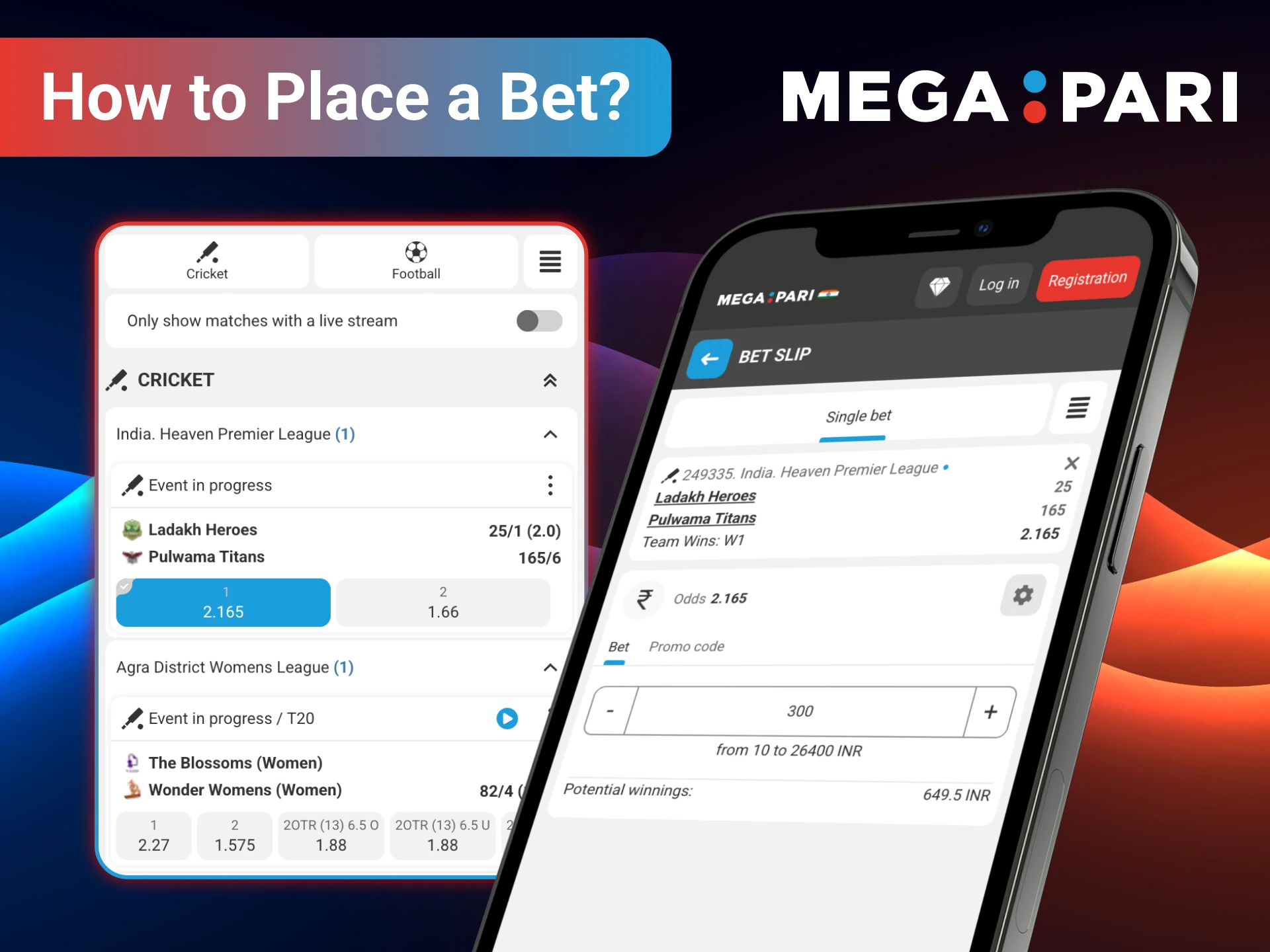 Learn how to place your first bet on MegaPari.