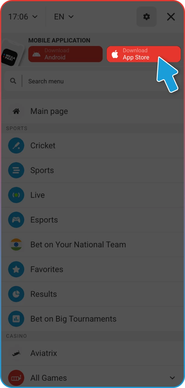 Download MegaPari iOS app and enjoy real games.