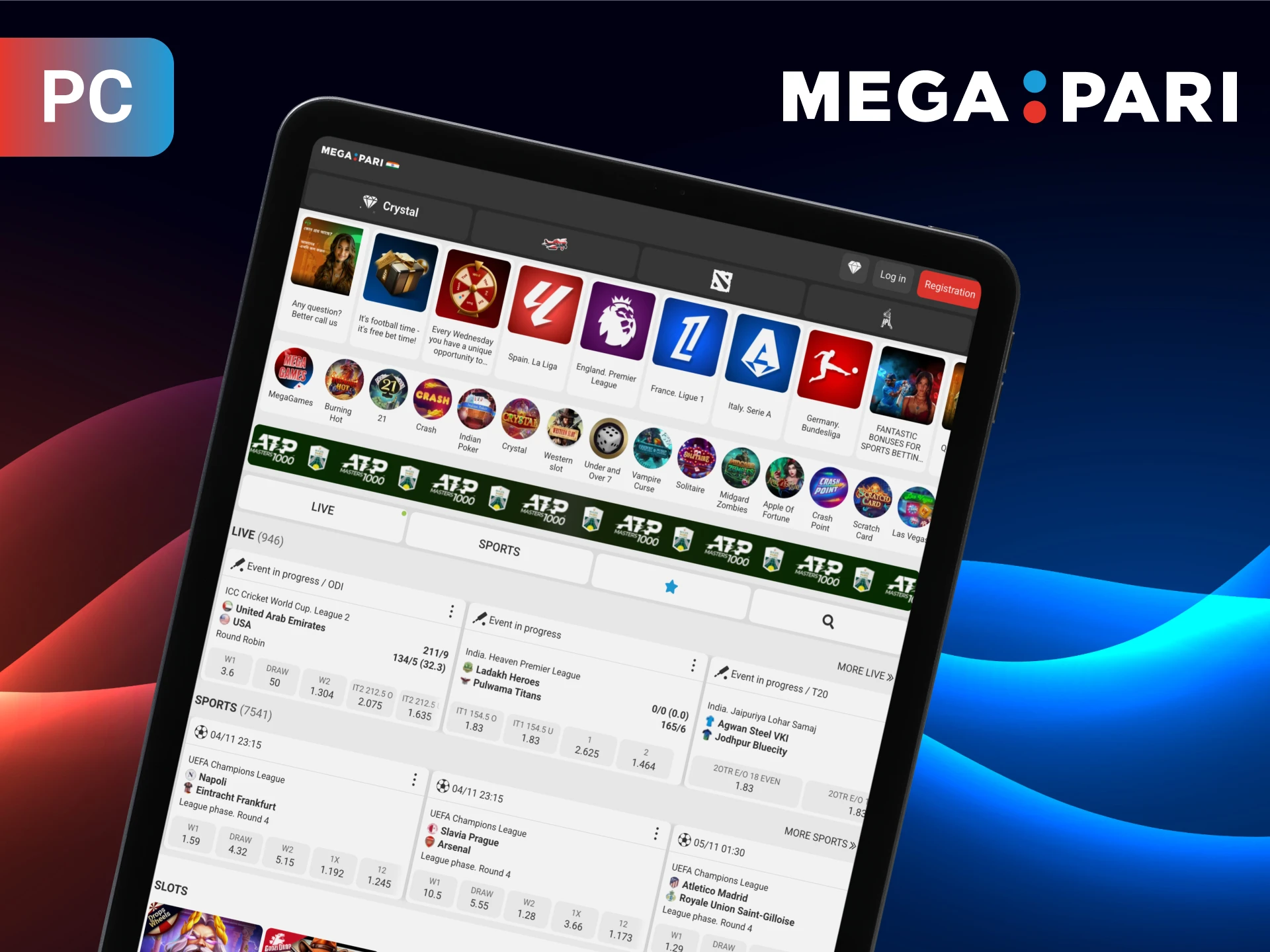 Use MegaPari app on PC and enjoy gaming.