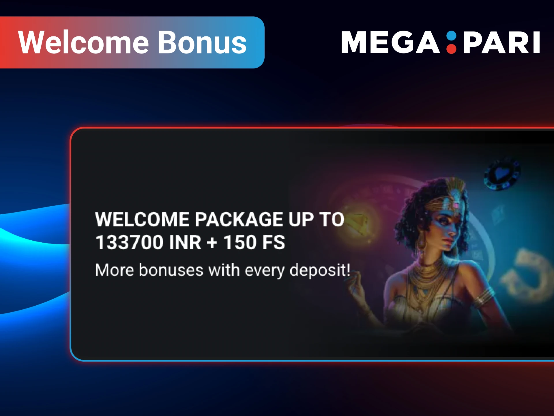 Claim your welcome bonus and play on MegaPari.