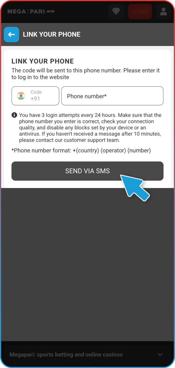 Verify your account to play Aviator safely MegaPari.