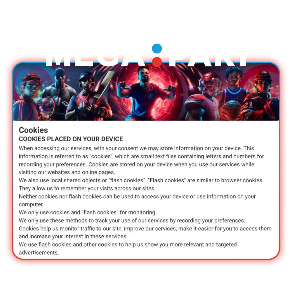 Read cookie policy and keep playing on MegaPari.