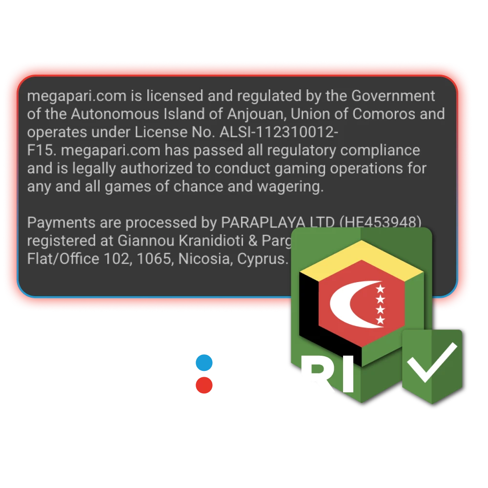 Play confidently on licensed and trusted MegaPari.