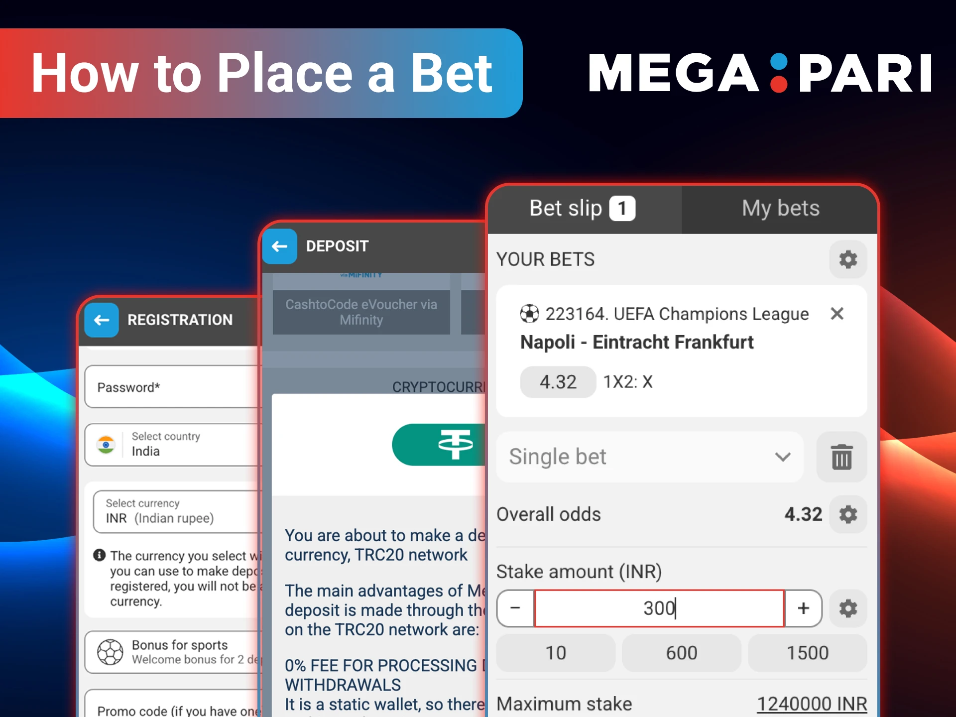 Learn to place your bets easily on MegaPari.