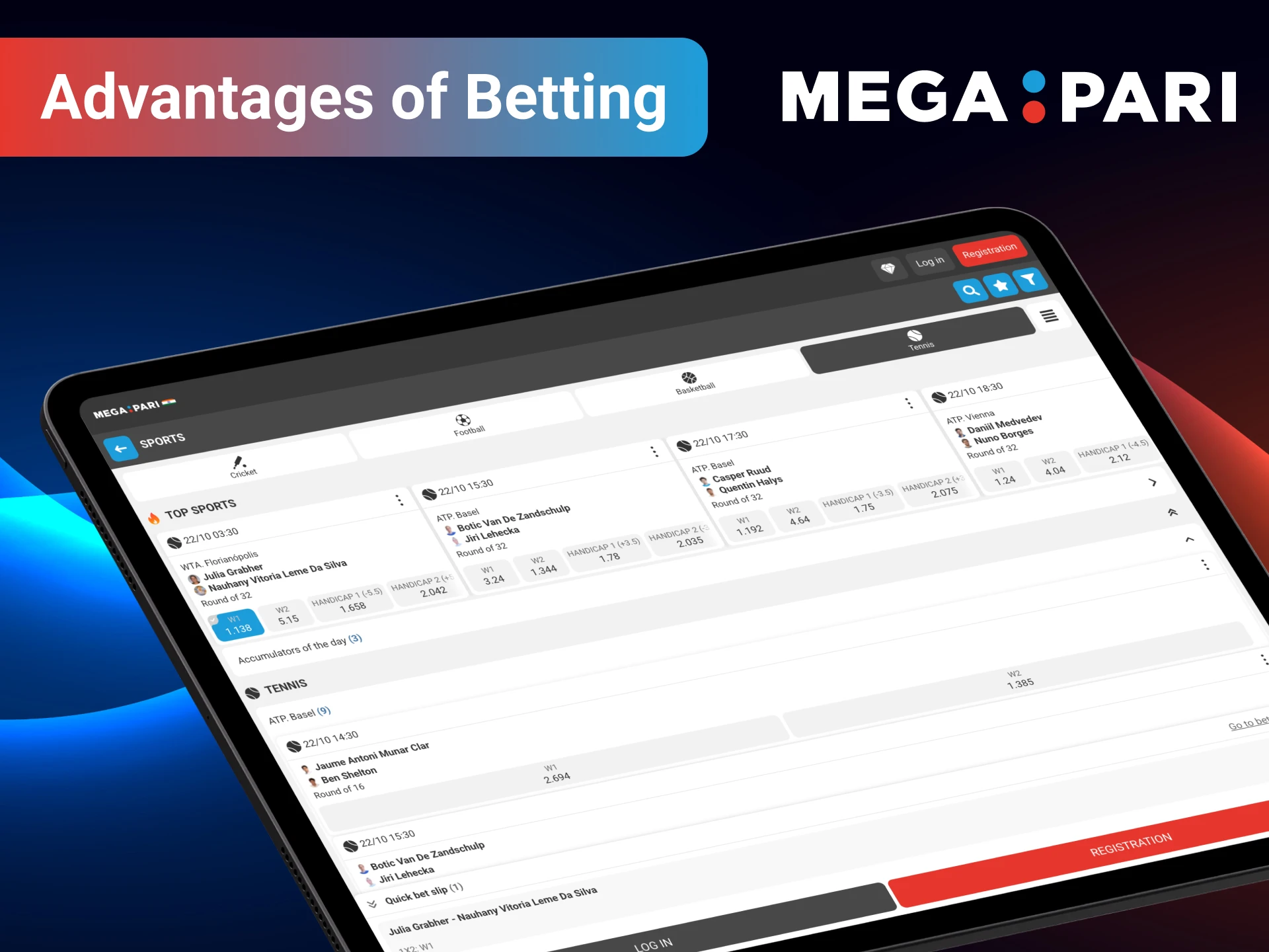 Discover tennis betting advantages and win big on MegaPari.