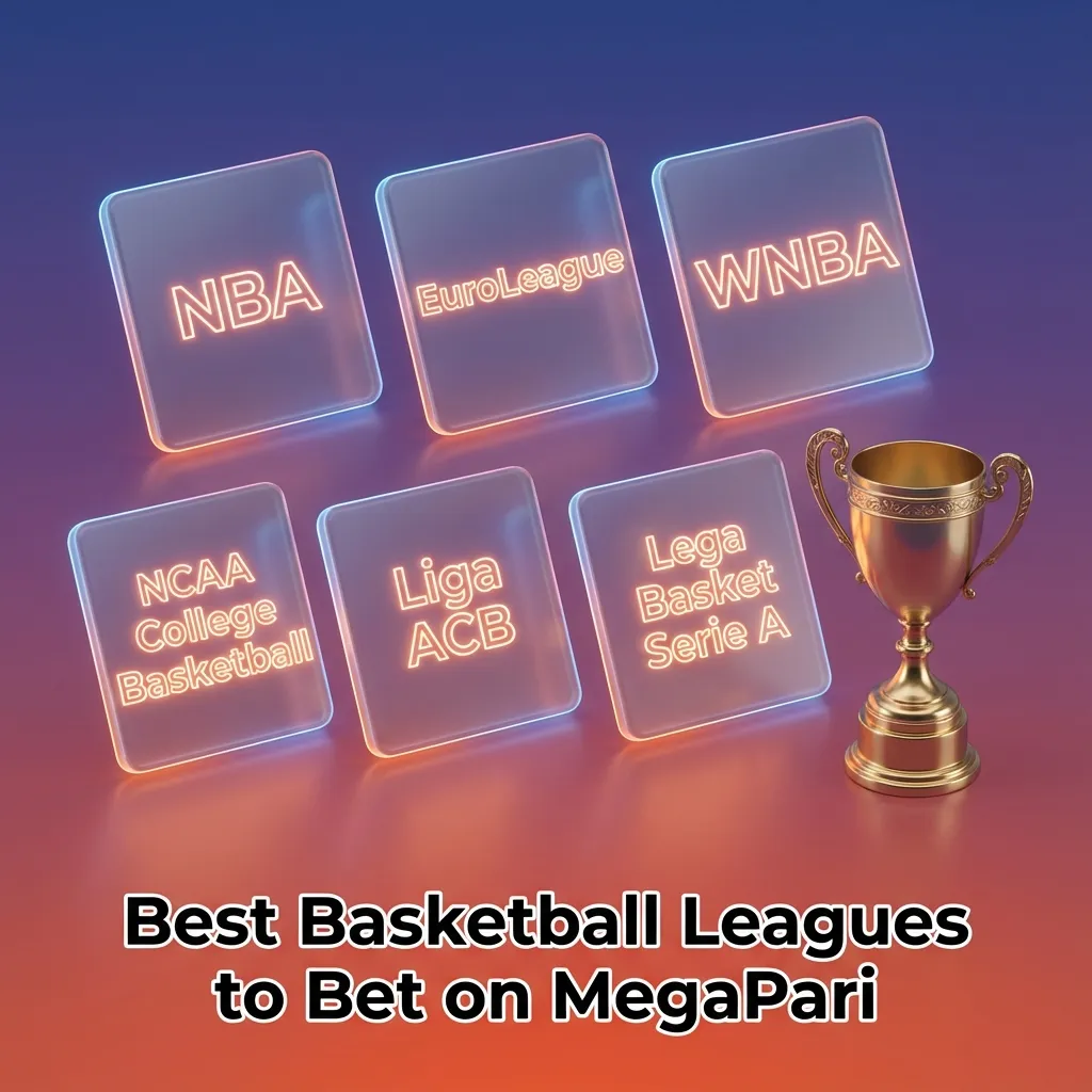 Banner: Best Basketball Leagues to Bet on MegaPari: NBA, WNBA, EuroLeague, EuroCup, FIBA, NCAA March Madness, Australia NBL.