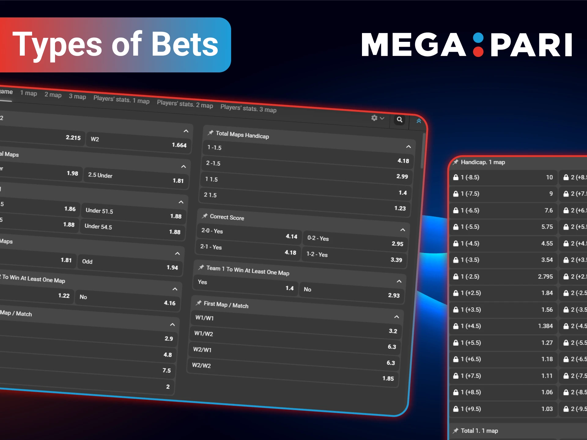 Choose your CS 2 betting option from MegaPari.
