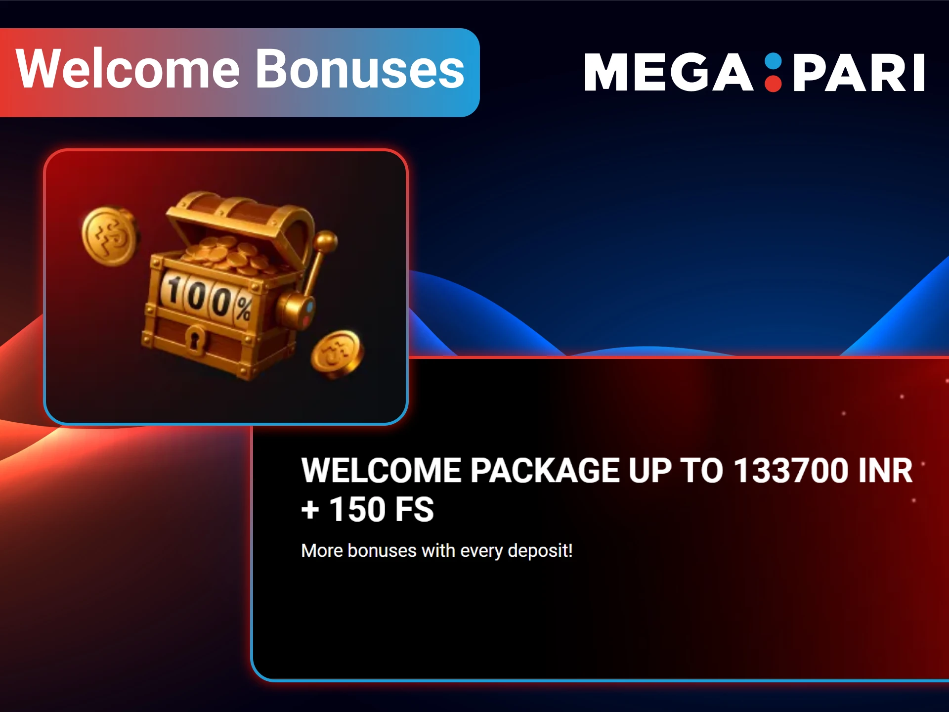 MegaPari offers a bonus for betting on eSports.
