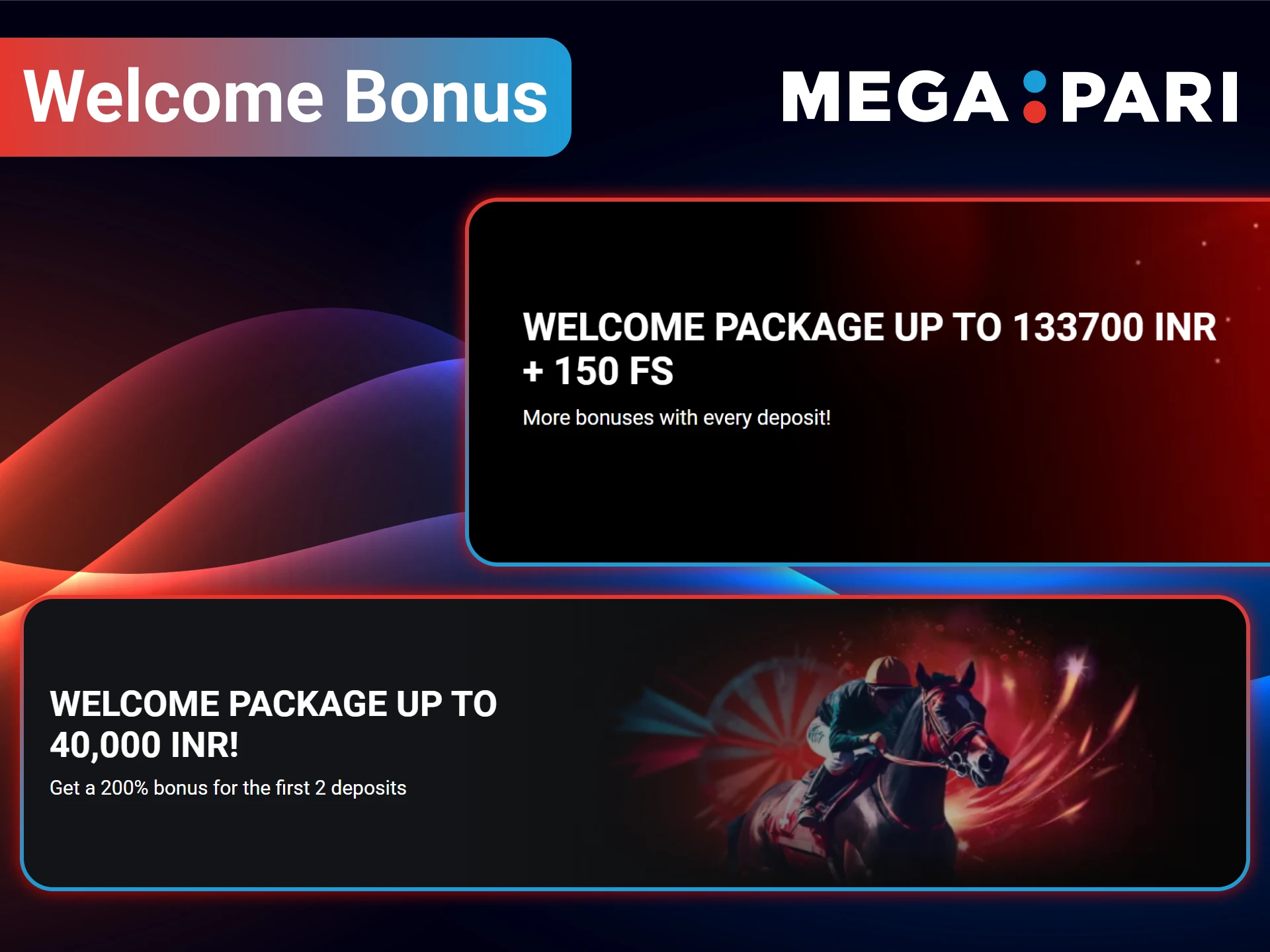 MegaPari has prepared various bonuses for betting on football.