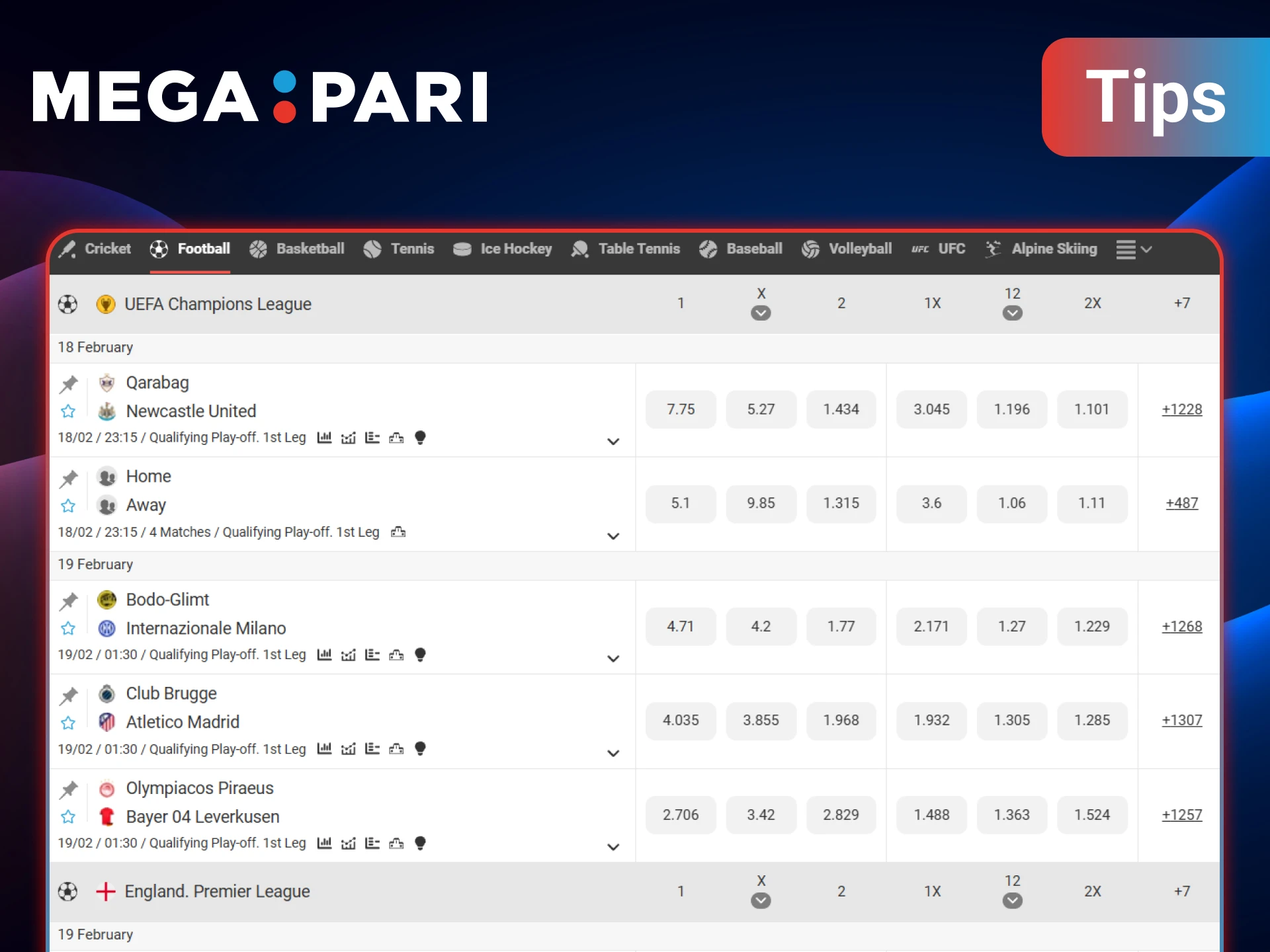 Explore football betting tips from MegaPari.