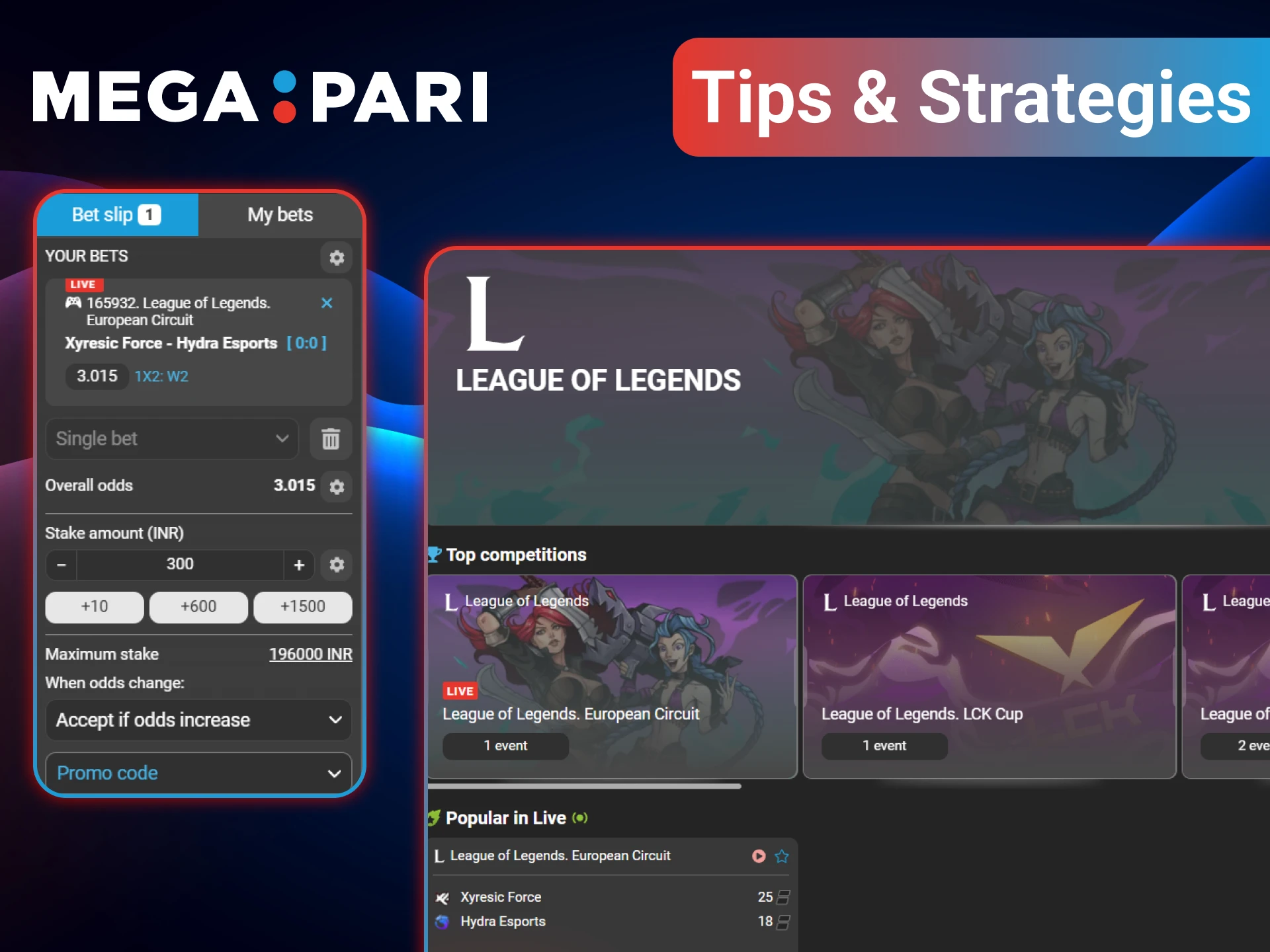 Learn LoL betting tips from MegaPari.
