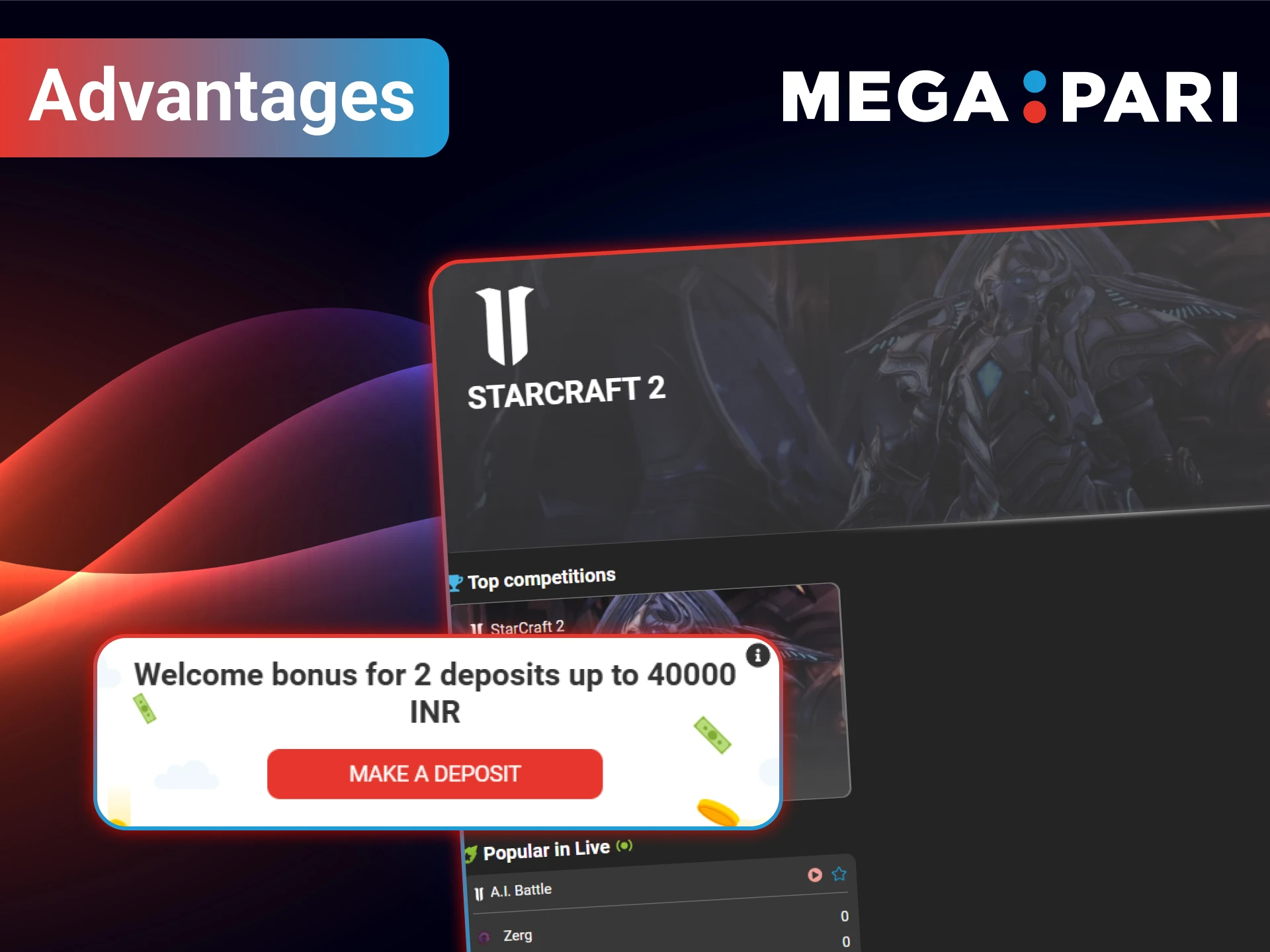 MegaPari is the best option for betting on StarCraft 2.