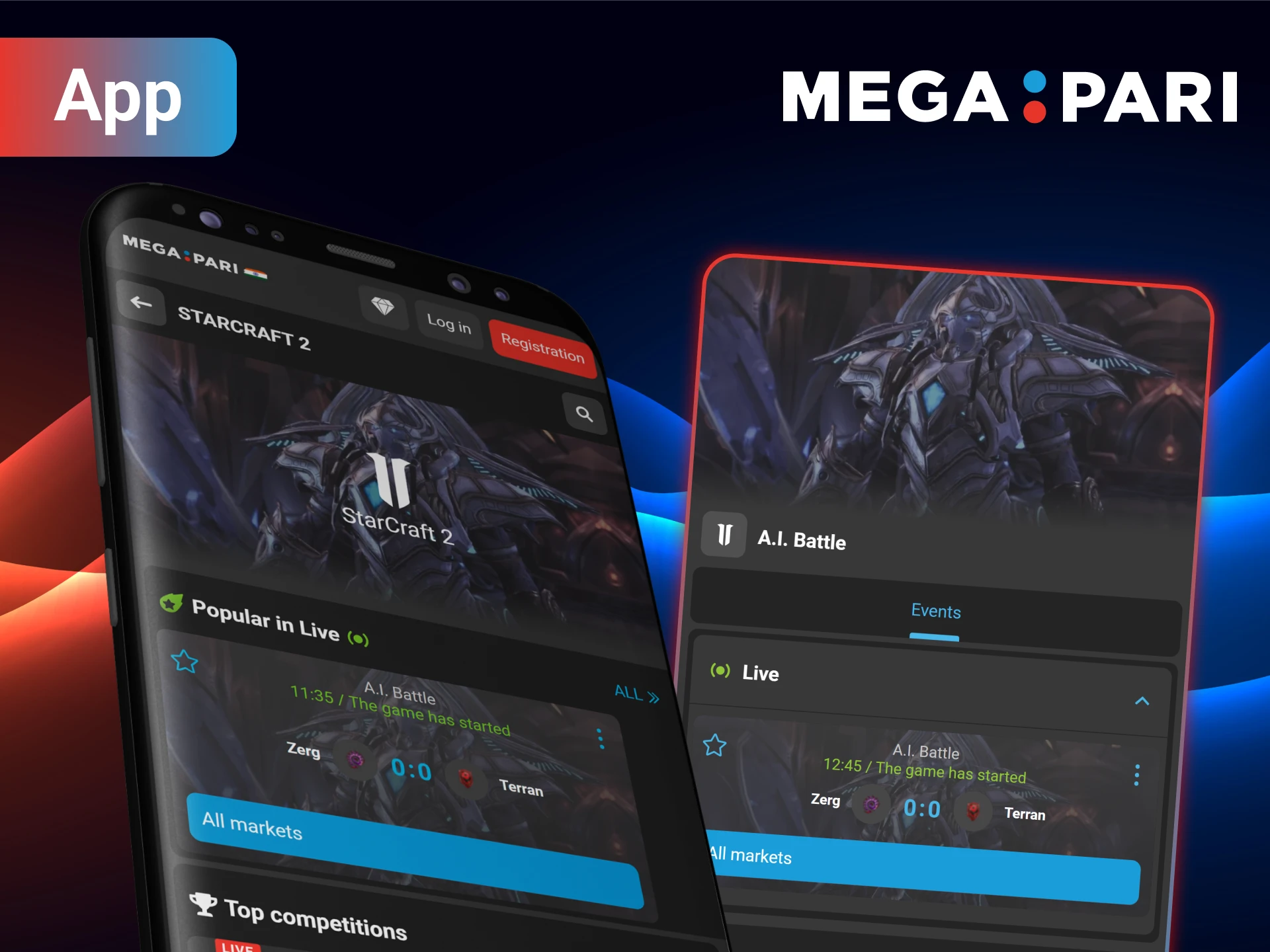 Use your smartphone to bet on StarCraft 2 with MegaPari.