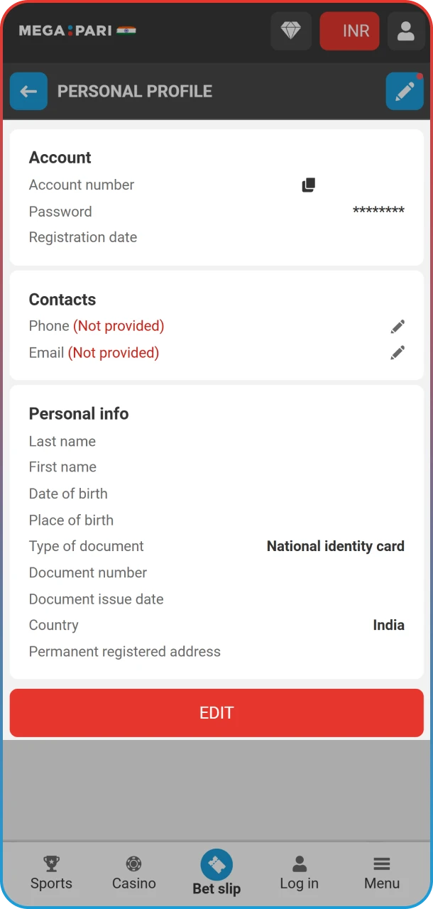 After registration, you must pass verification to bet on StarCraft 2 from MegaPari.