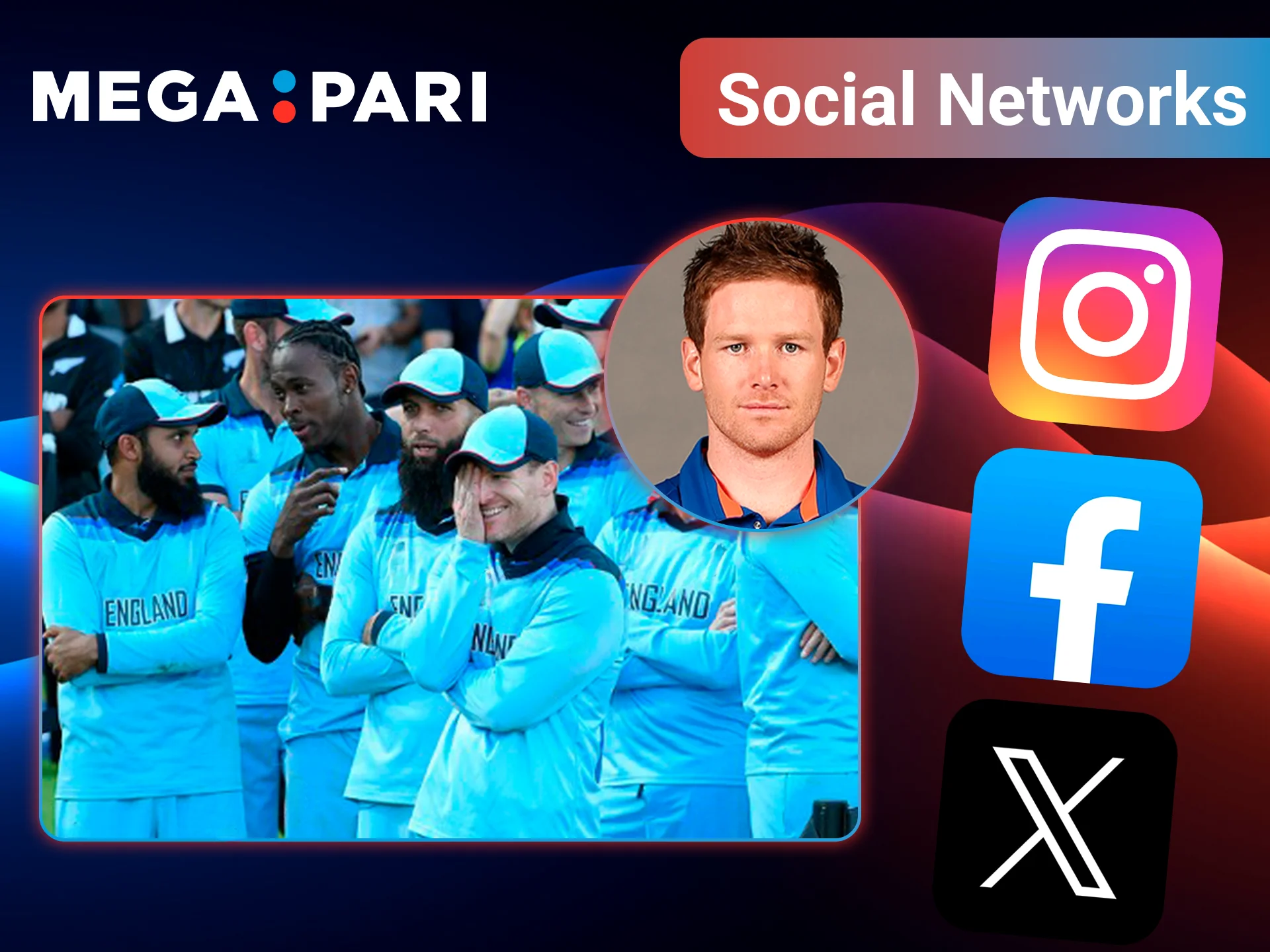 Follow Eoin Morgan's socials via Megapari now.