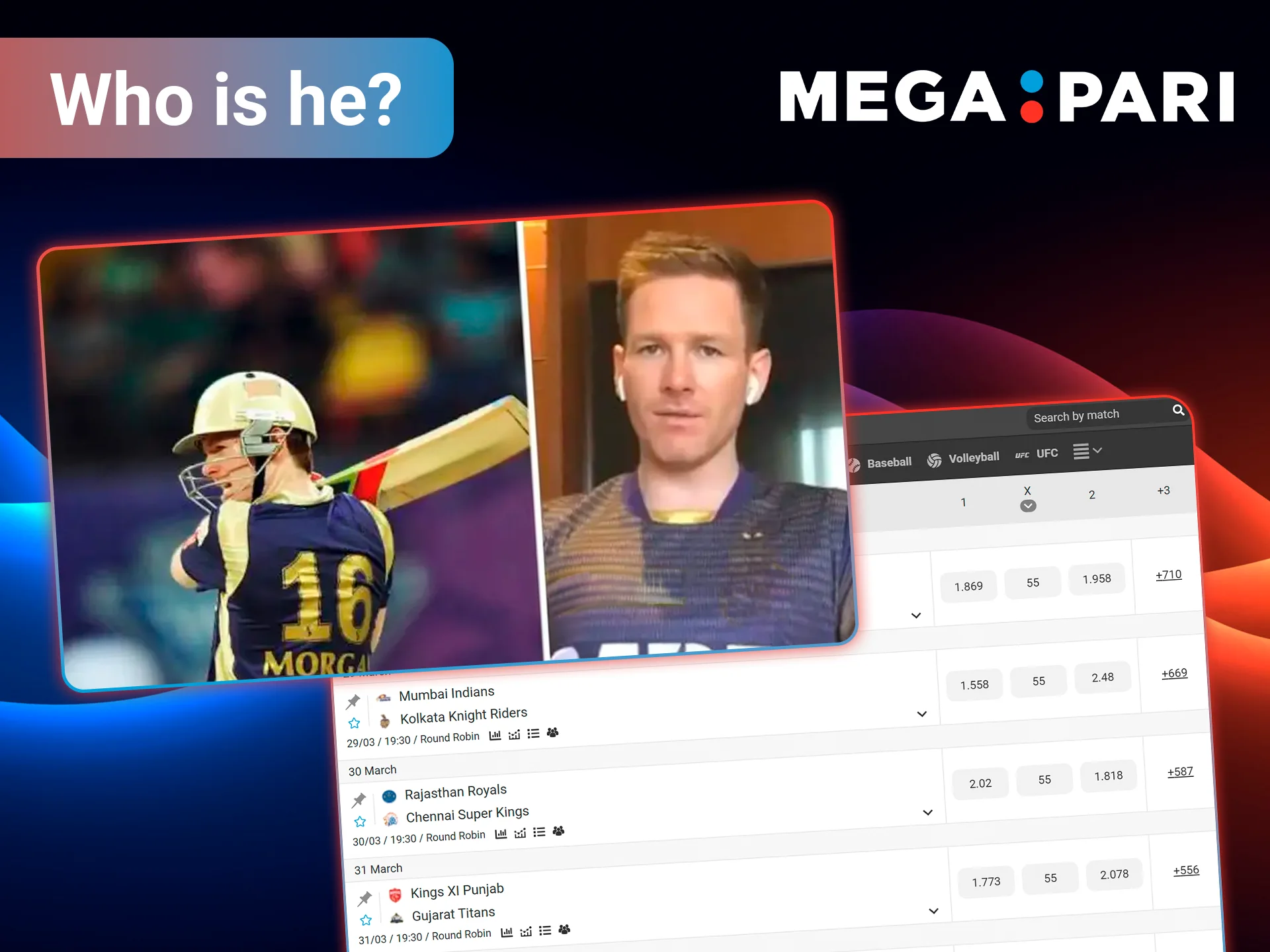 Learn about Eoin Morgan on Megapari today.