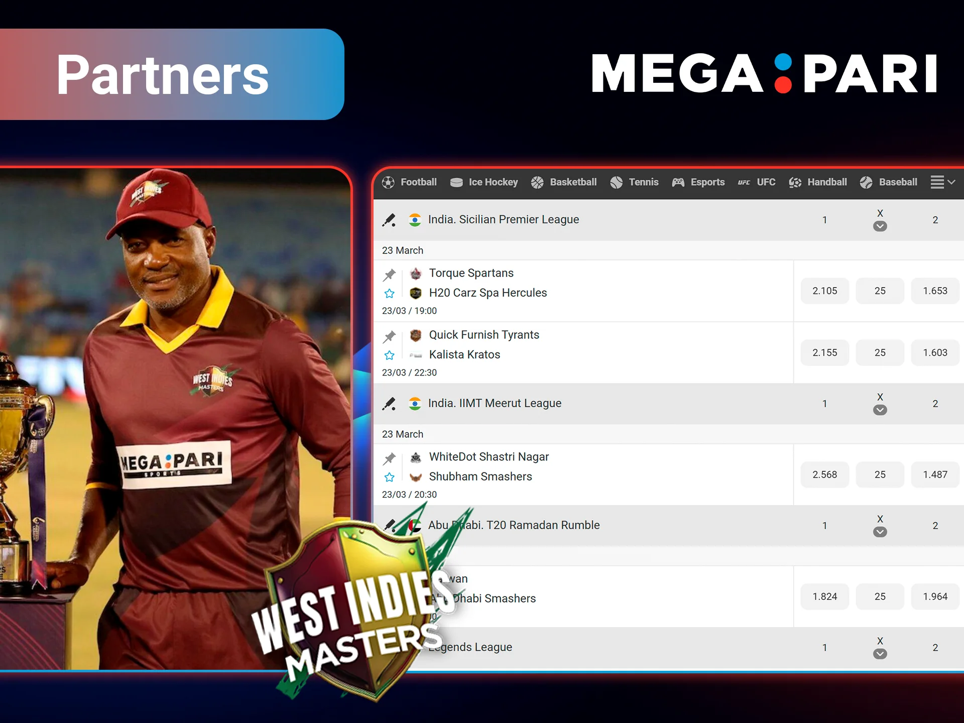 Discover the Megapari and West Indies partnership.