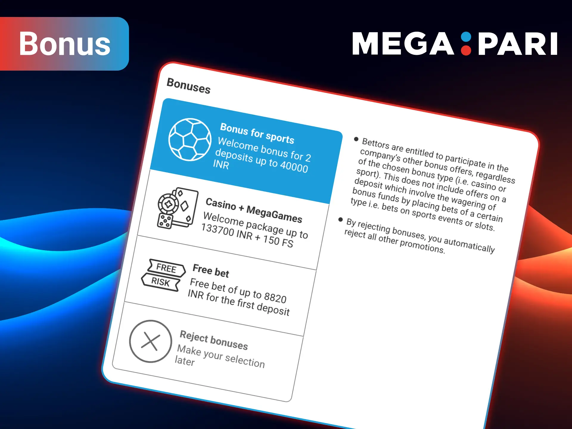Claim your deposit bonus instantly at MegaPari.