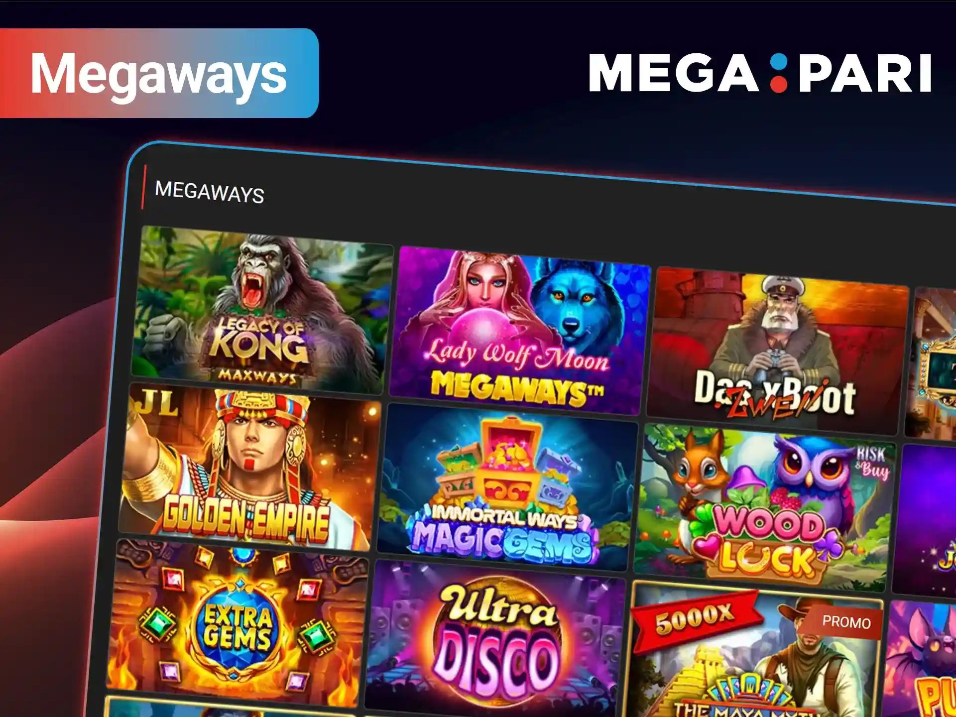 Launch Megaways Slots at MegaPari for thousands of ways to win.