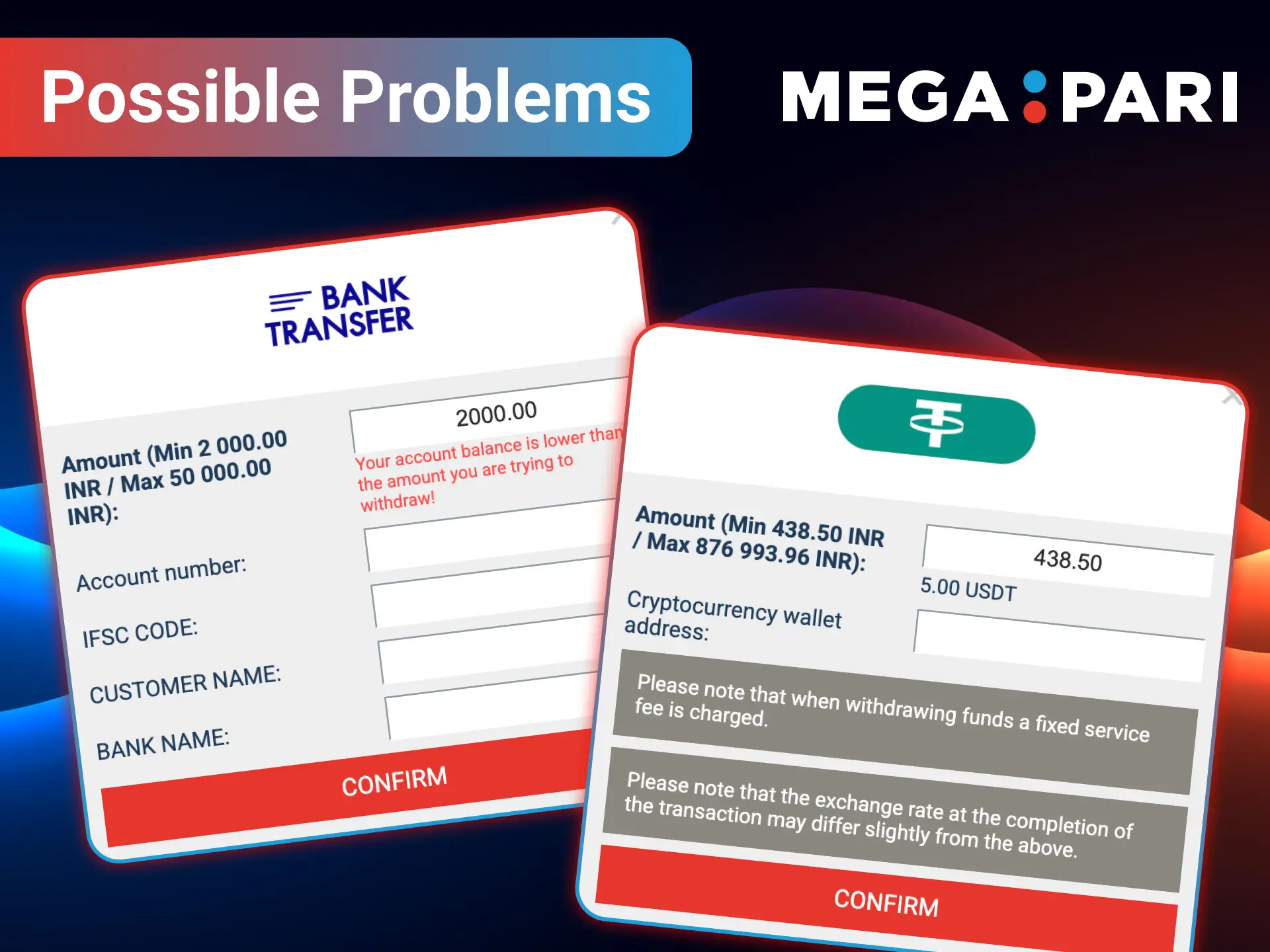 Solve withdrawal issues quickly with MegaPari assistance.