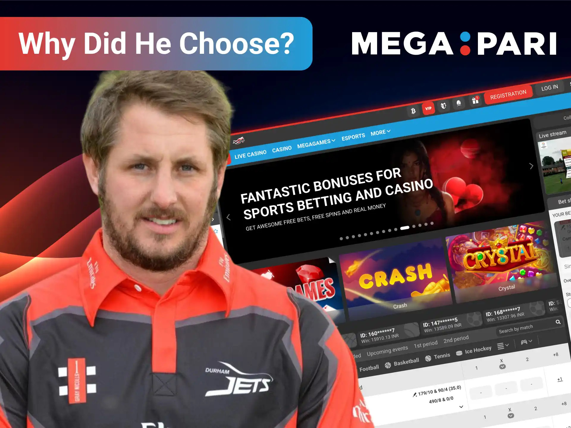 Find out why did he choose Megapari as his trusted sports betting partner for global and Indian cricket markets.
